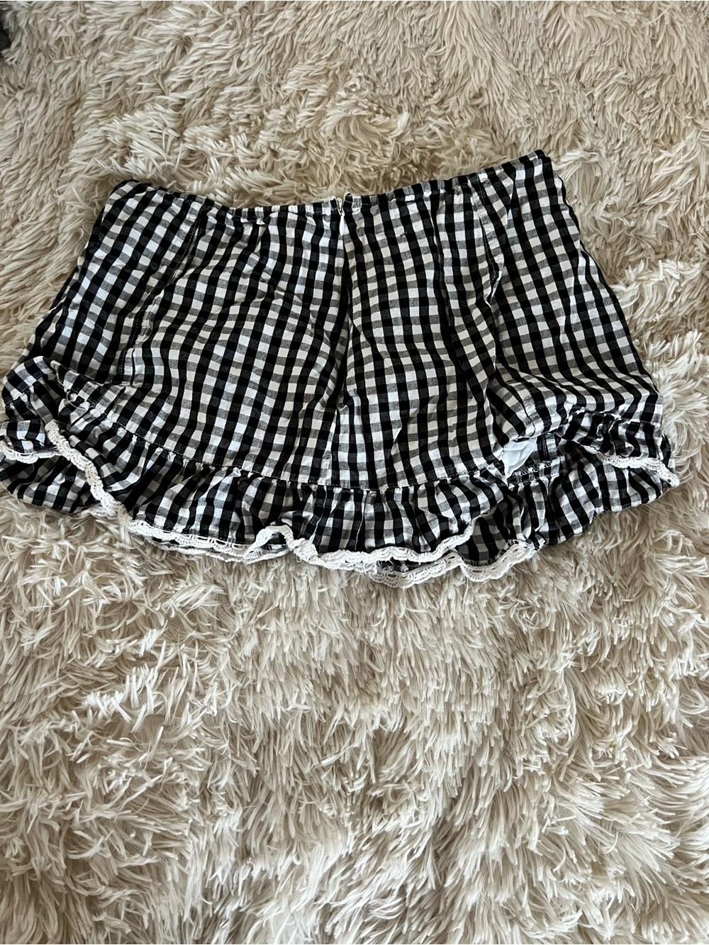 Kimchi Blue Black & White Gingham Ruffle Skirt - Picture 2 of 2